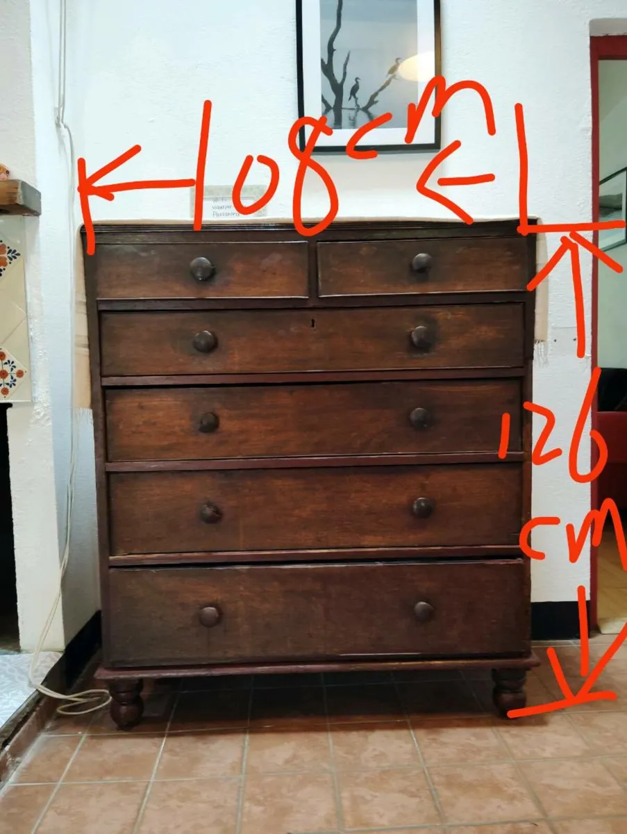 Big wooden chest of drawers - Image 2