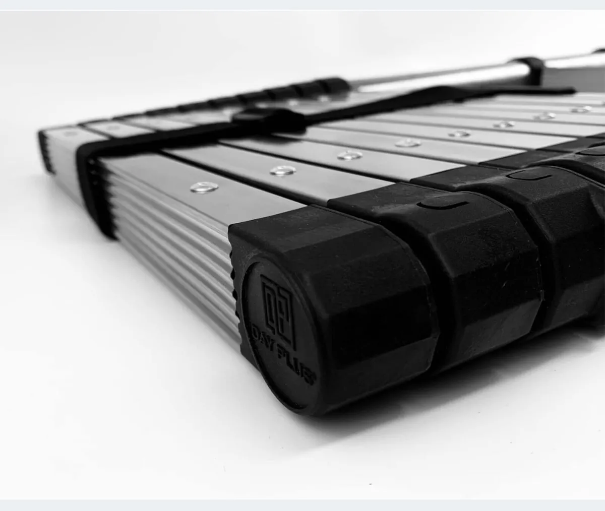 Telescopic folding ladder 2.6 m non-slip stainless - Image 2