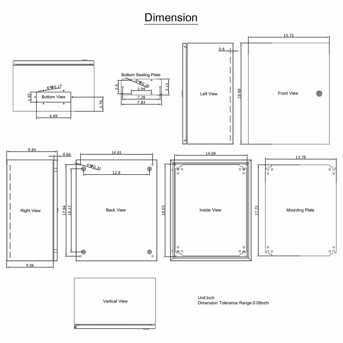 NEMA 4X Steel Electrical Box with Mounting Plate - Image 3