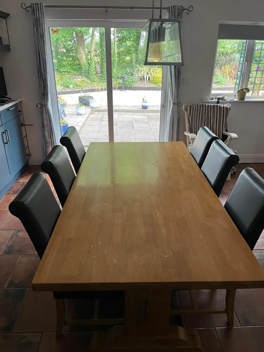 Country house table & 6 chairs + 2 kitchen dresser - Image 1