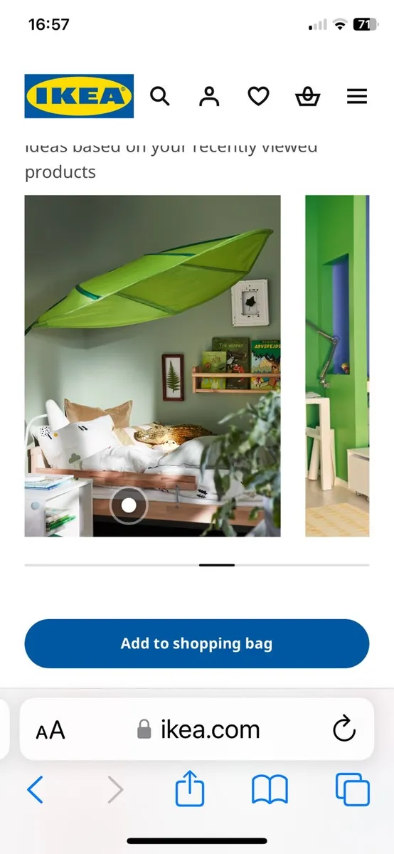 2 x IKEA Leaf Canopies for young child’s bed - Image 2