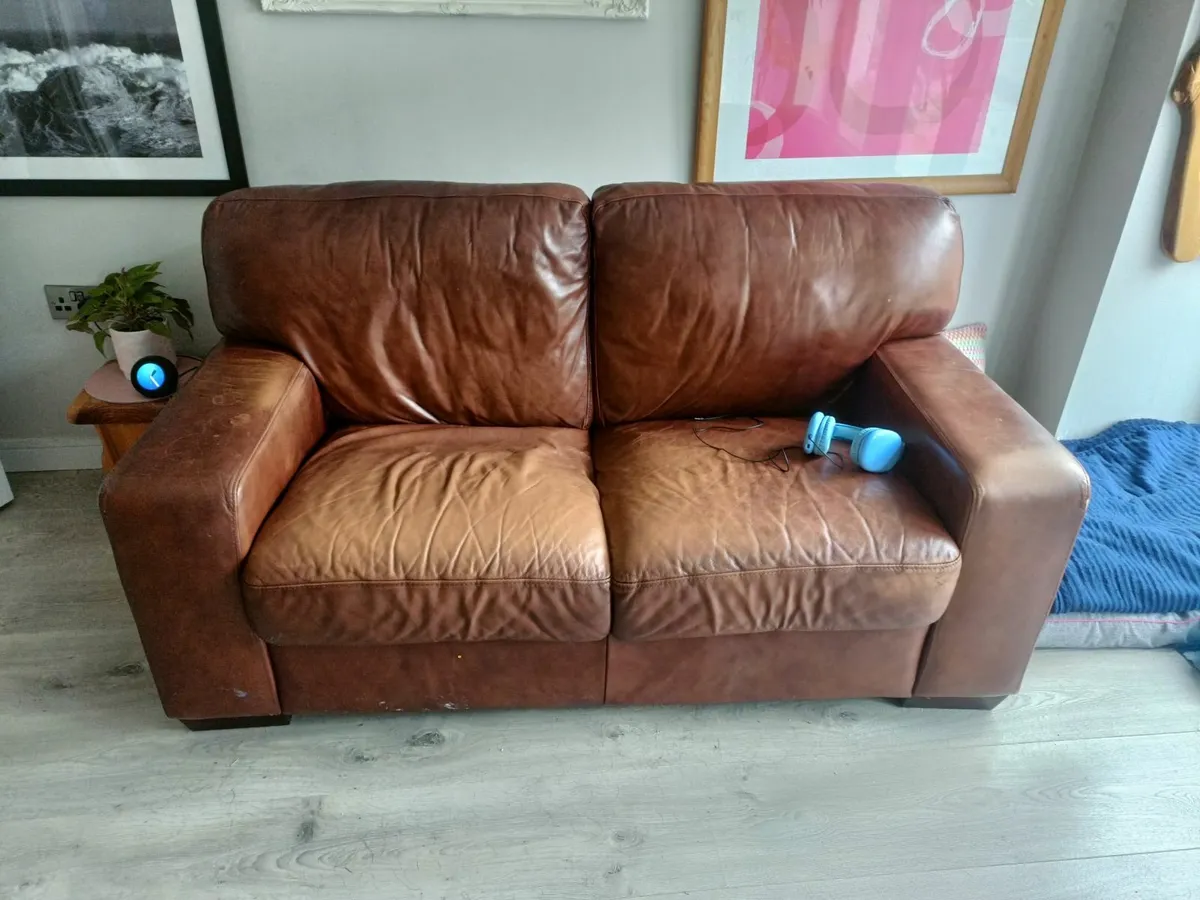Brown Leather Couch