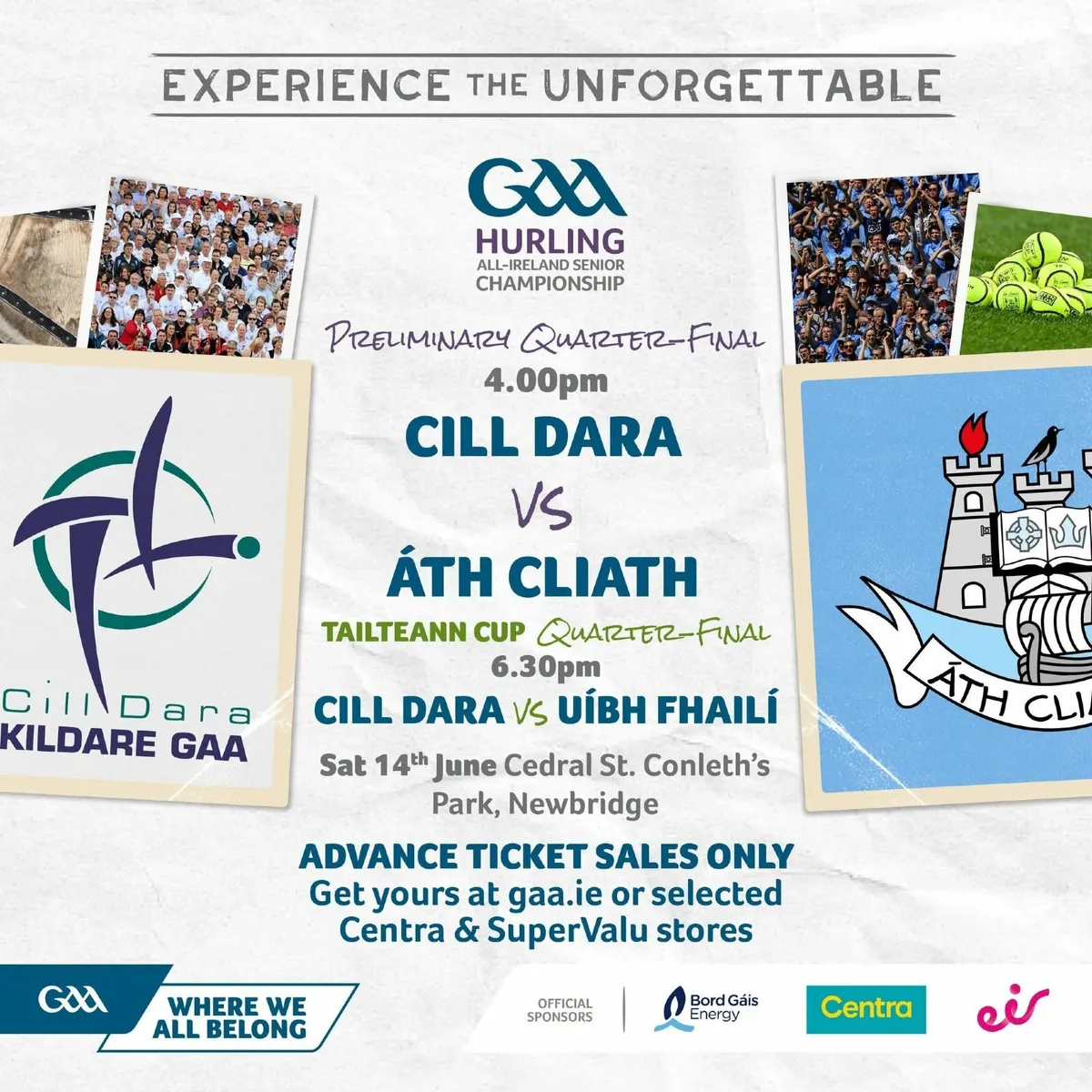 2 Stand Tickets For Kildare V Dublin Hurling