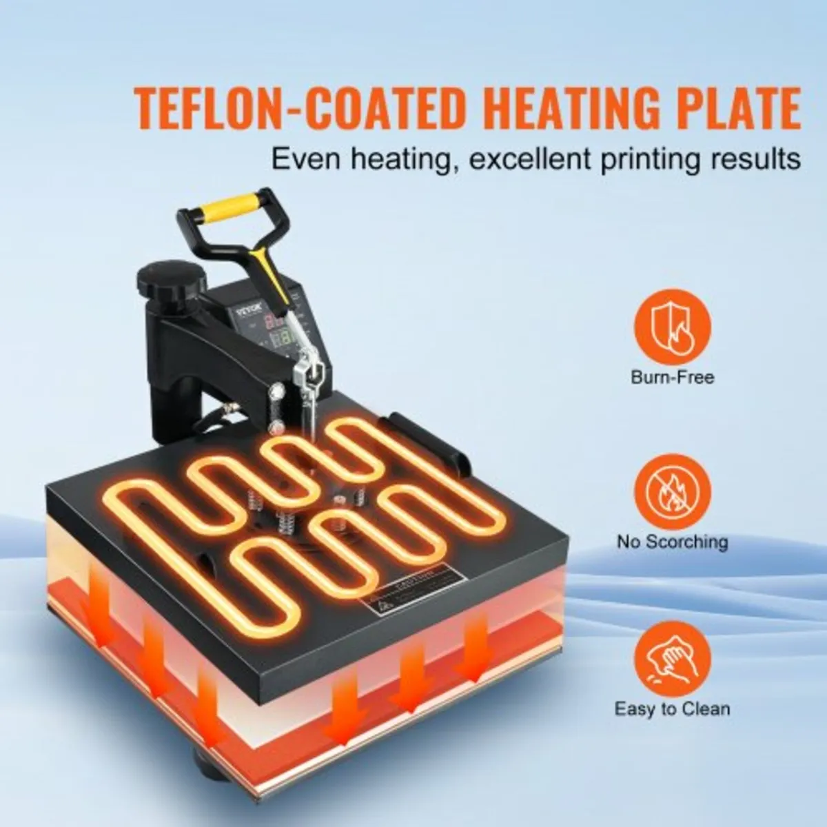 Heat Press Machine, 15x15inch / 38x38cm, 2IN1 Clam - Image 4