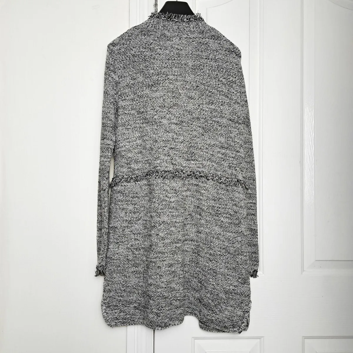 Springfield Black White Knit Cardigan Glitter M - Image 4