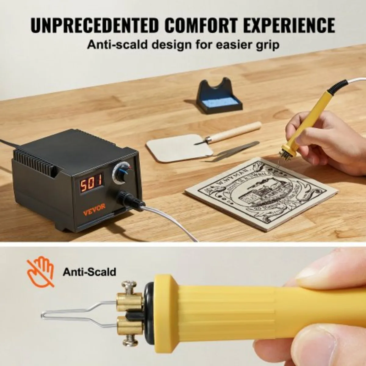Wood Burning Kit 200~700°C Adjustable Pyrography P - Image 3