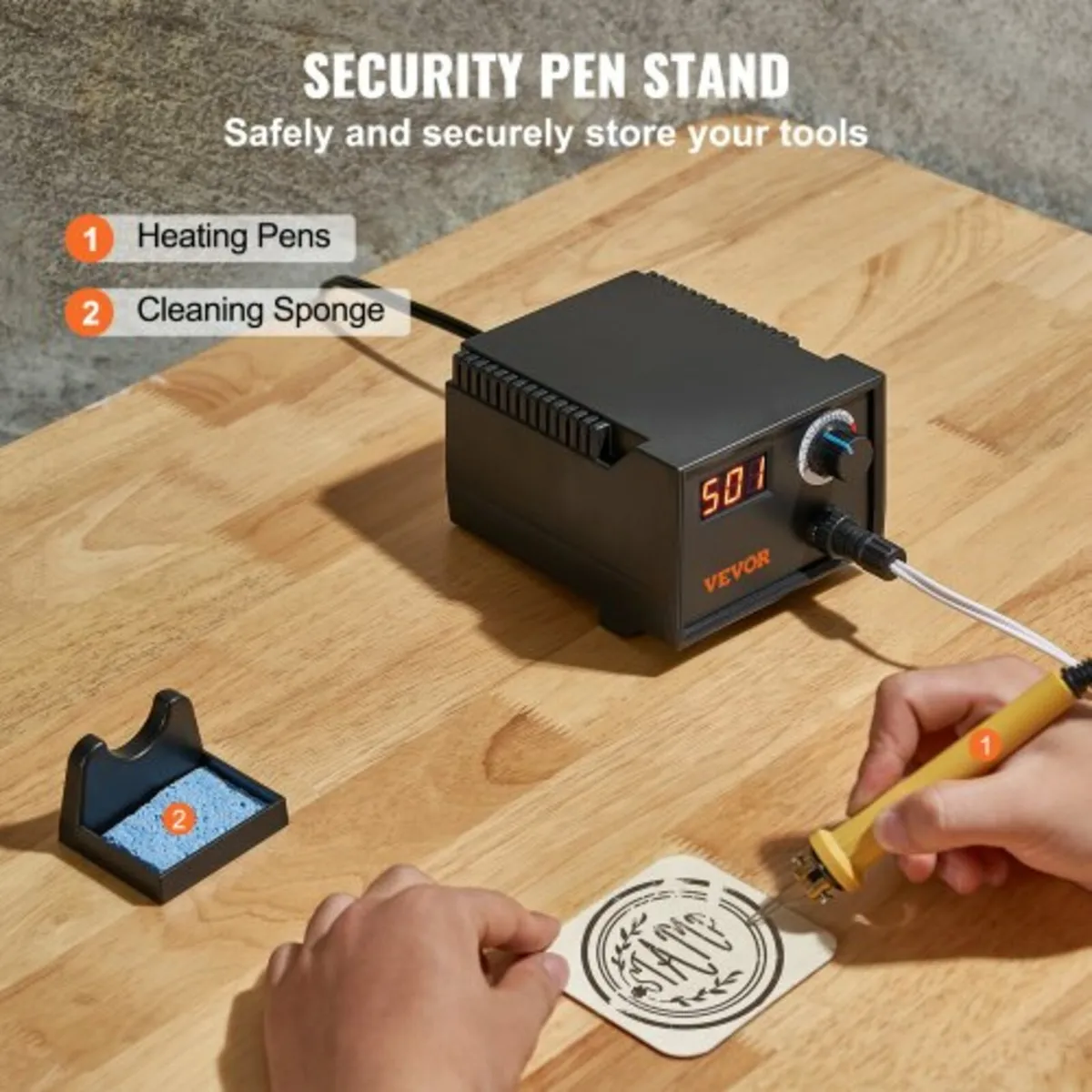 Wood Burning Kit 200~700°C Adjustable Pyrography P - Image 4