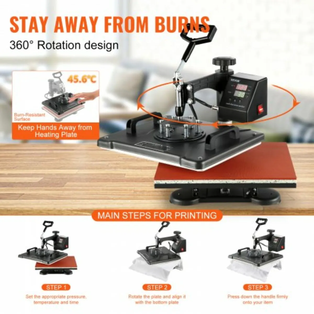 Heat Press 8 in 1 Heat Press Machine 38x30cm T-shi - Image 4