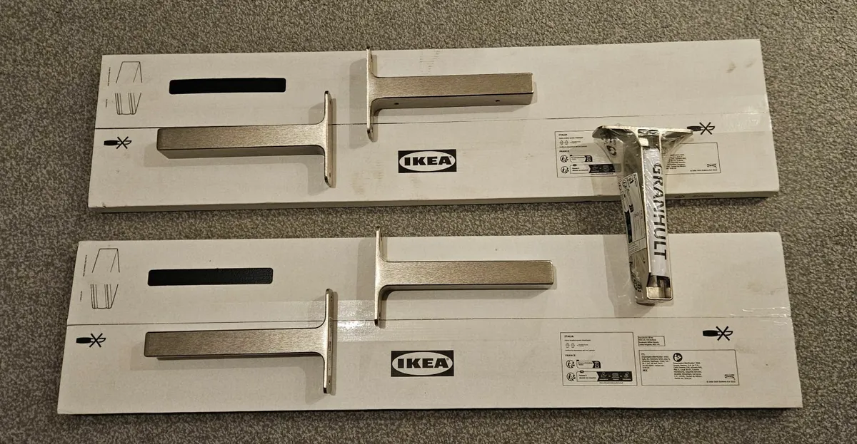 Ikea Shelfs With Brackets and Jointing Bracket - Image 1