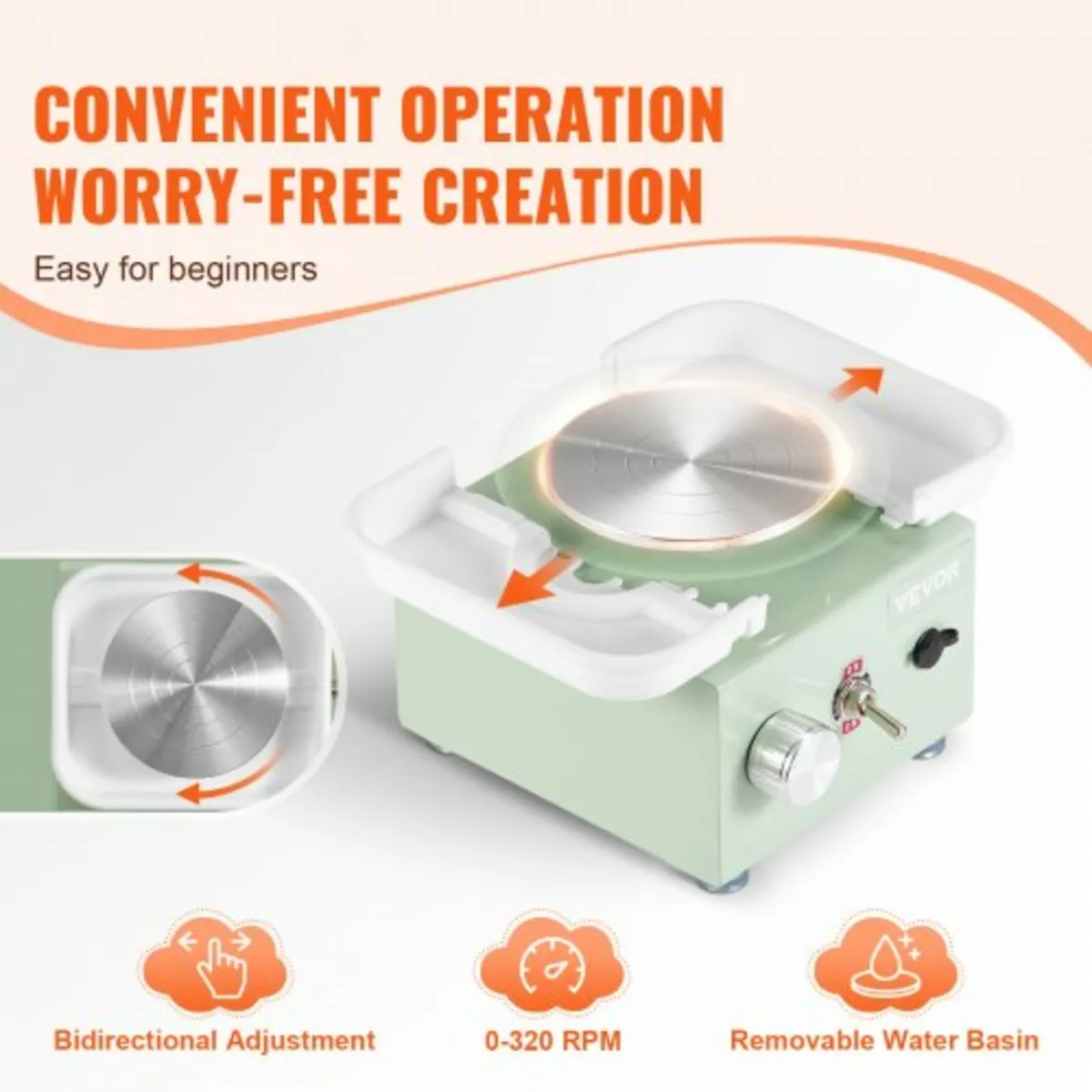 Mini Pottery Wheel Electric Ceramic Wheel Machine - Image 3