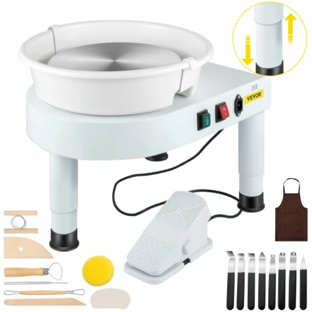 Pottery Wheel, 11in Ceramic Wheel Forming Machine, - Image 1
