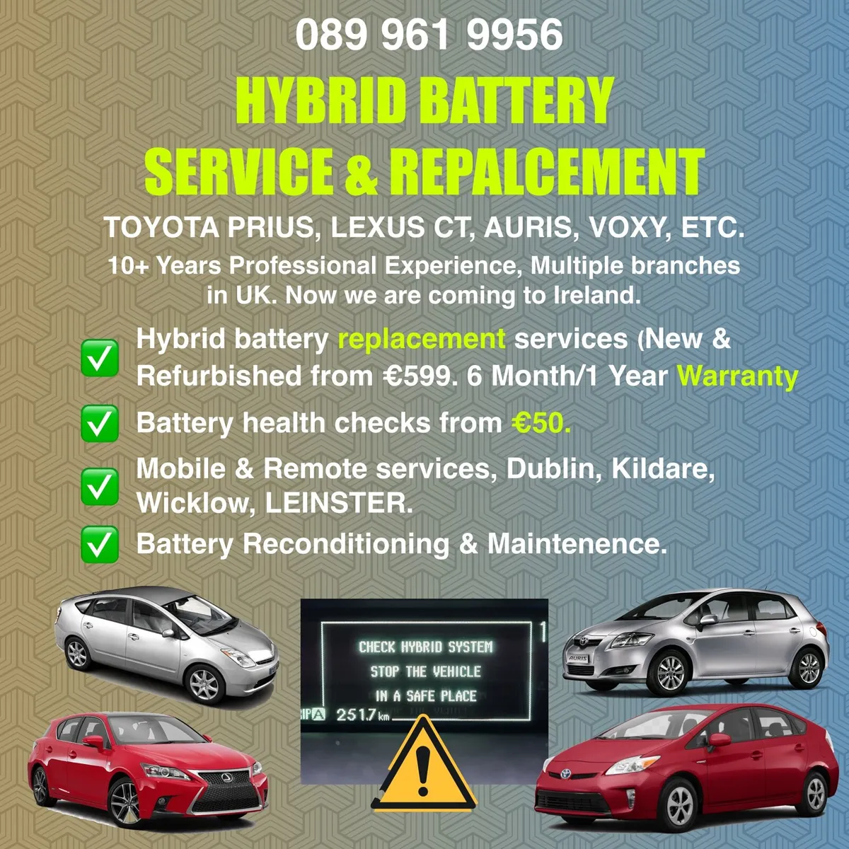 Hybrid Battery Replacement/Refurbishment