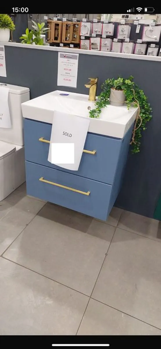 Floating Bathroom Sink - Larca 600 Basin & Wall unit - Image 1