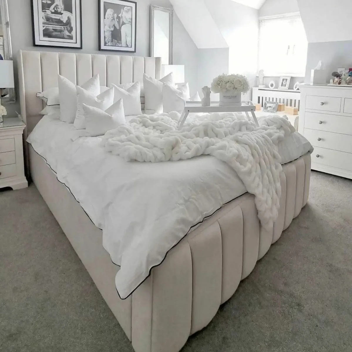 New Beds Double Bed King Bed with Mattress - Image 3