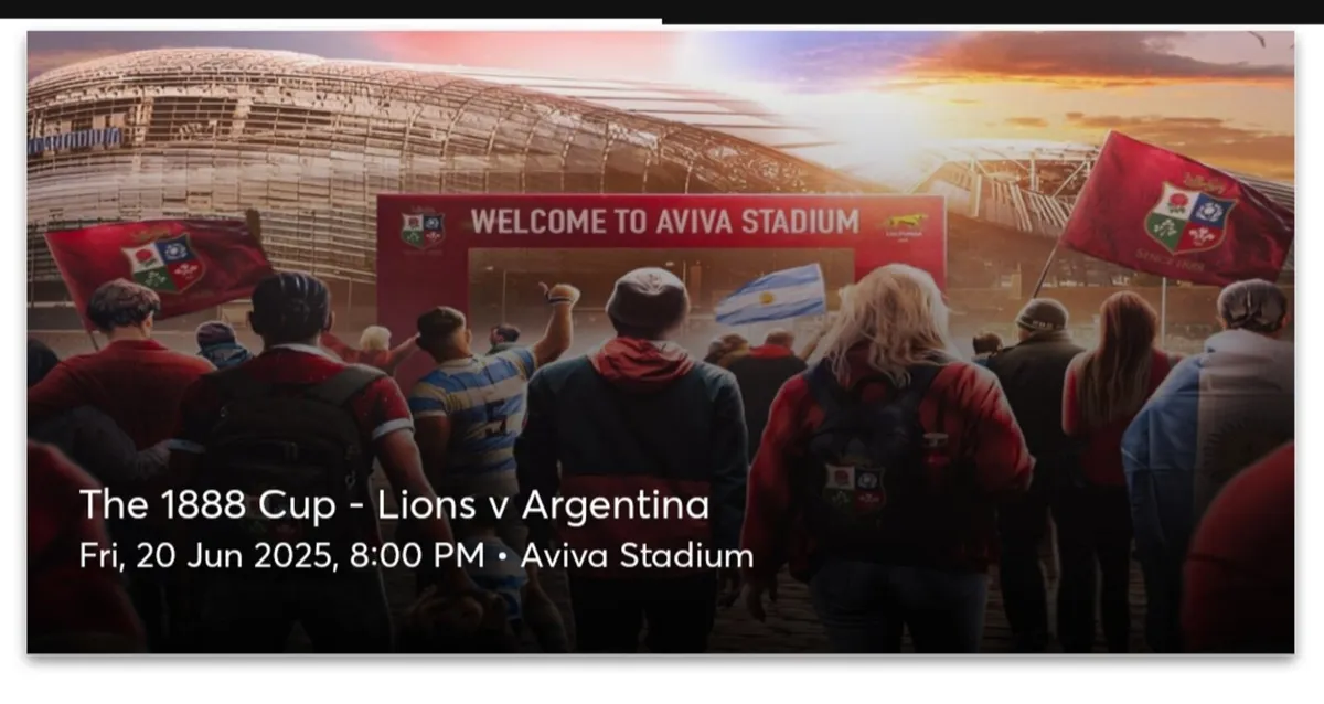 2 x Lions v Argentina tickets