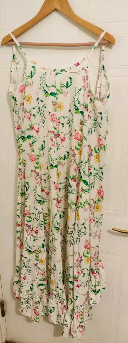 Serya Floral Ruffled Midi Dress - Image 1