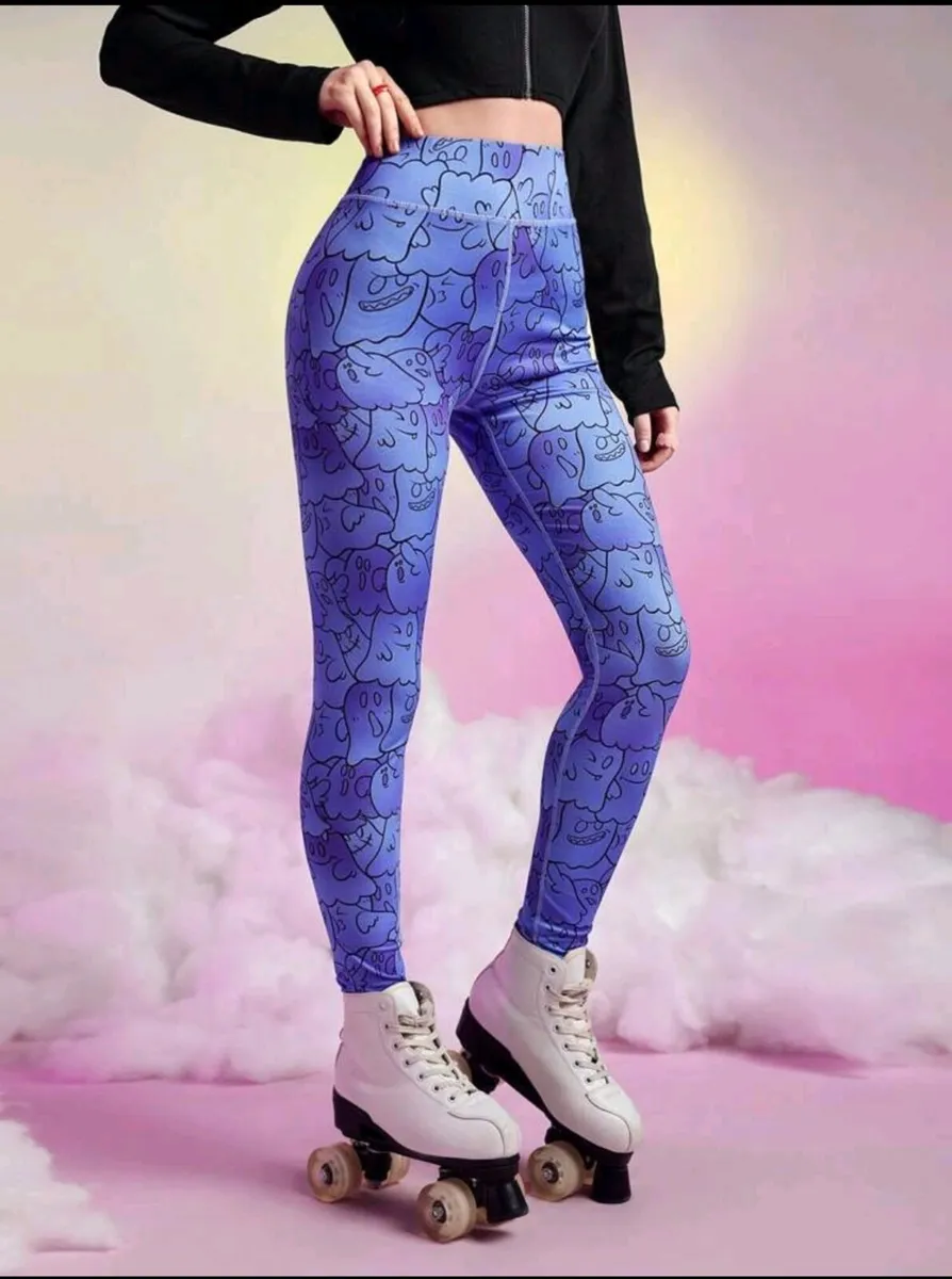 SHEINNeu Allover Print Leggings Size S - Image 2
