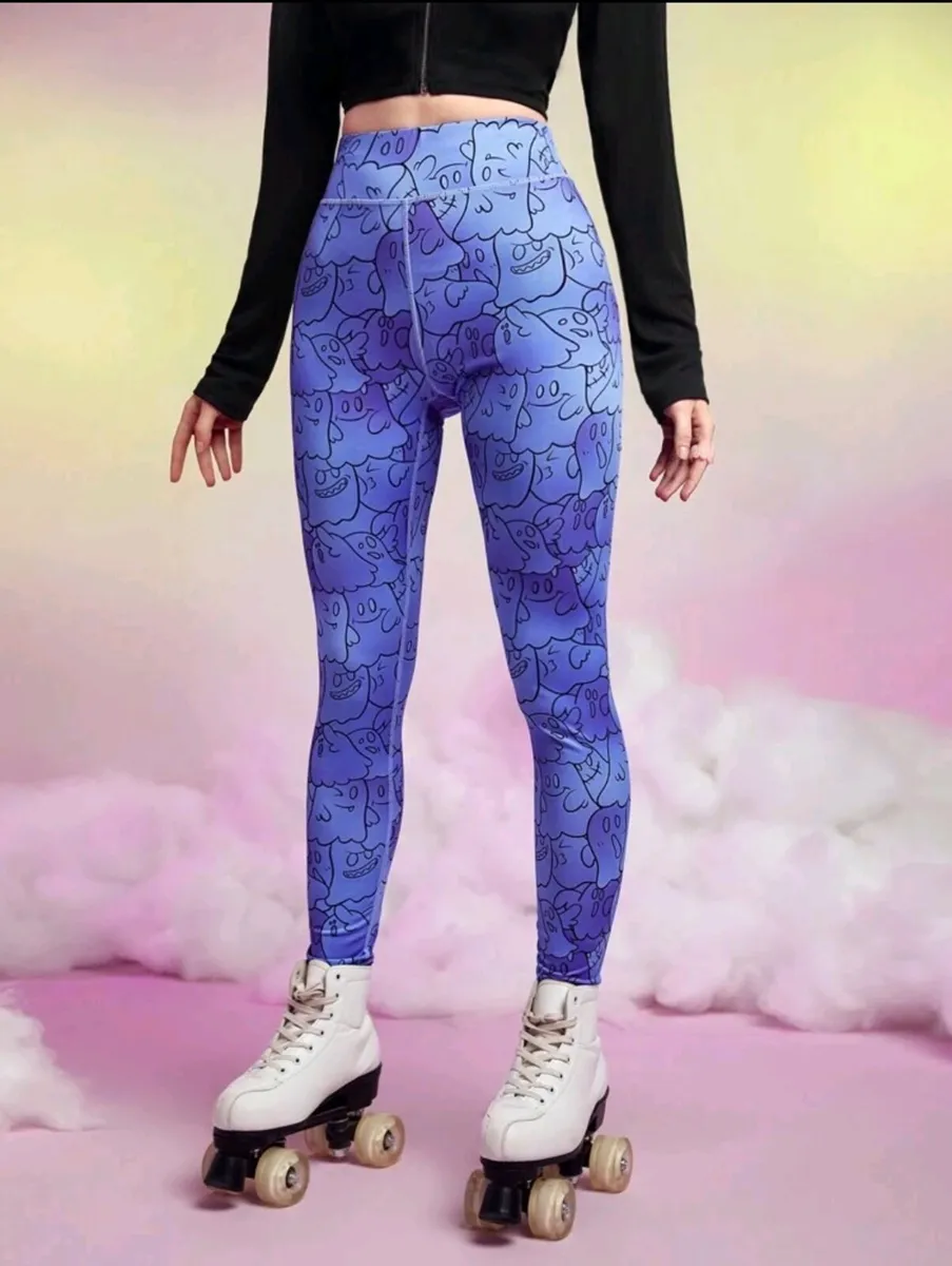 SHEINNeu Allover Print Leggings Size S - Image 4
