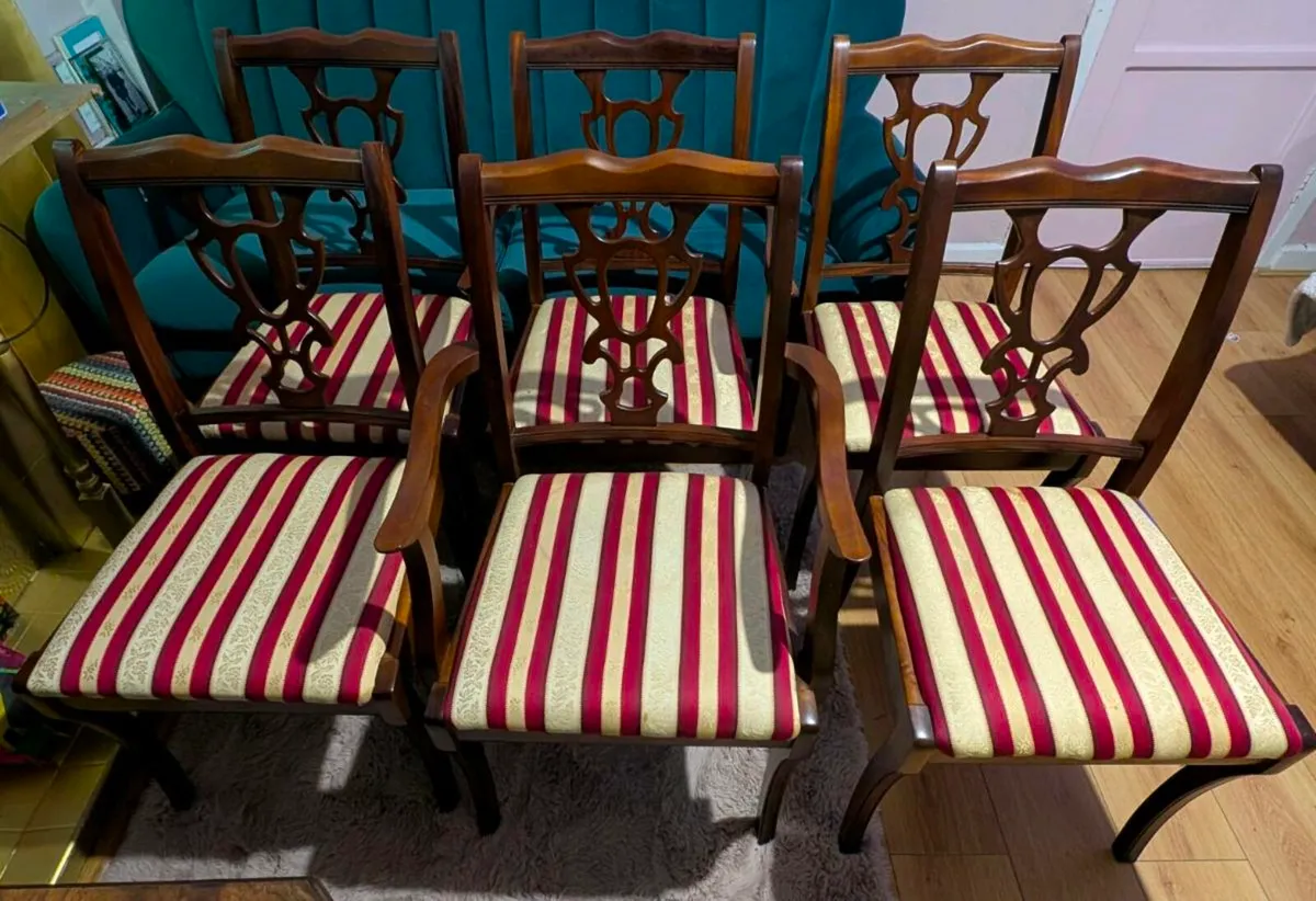 SET OF SIX MAHOGANY FRAME
CHAIRS - Image 2