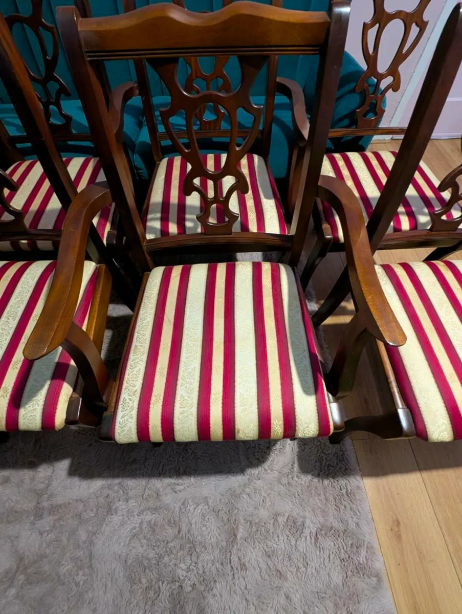 SET OF SIX MAHOGANY FRAME
CHAIRS - Image 3