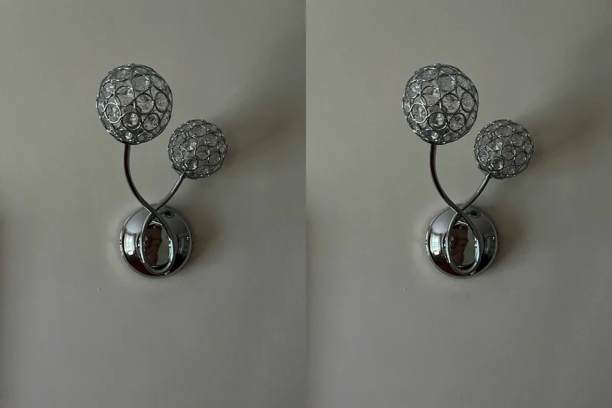New-3 Light Chrome Ceiling Fitting + 2 Wall Lights - Image 2