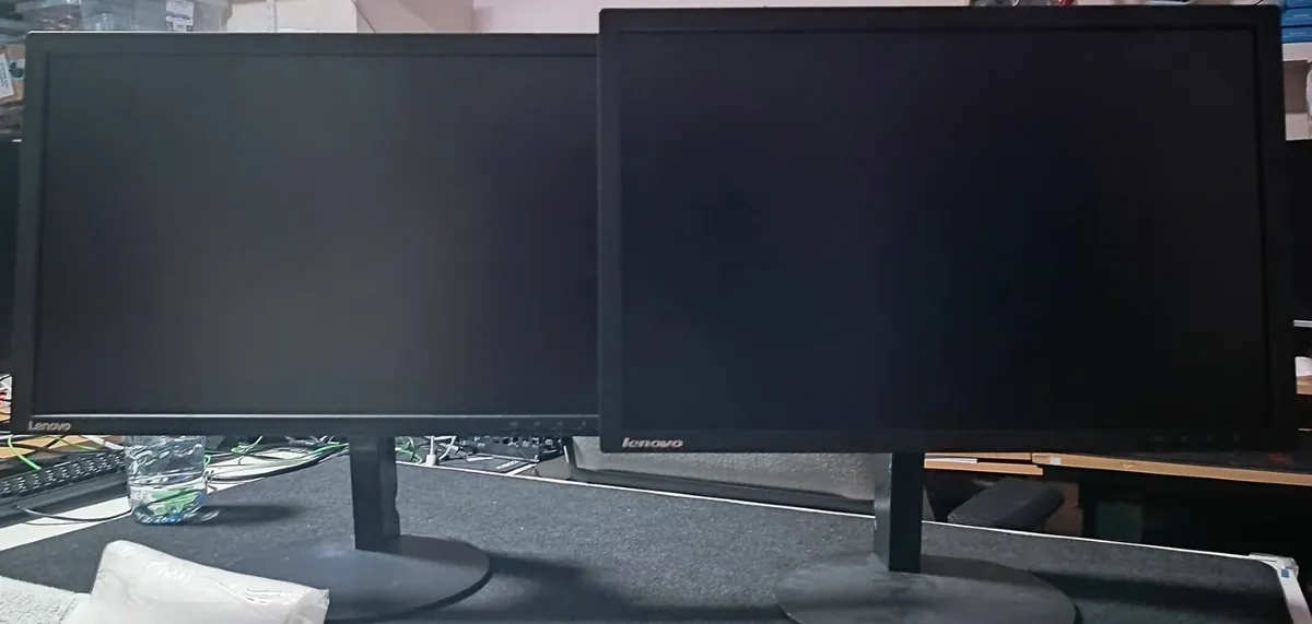 2 x Lenovo 1.5K 24" 1200p Dual LED Monitors - Image 2
