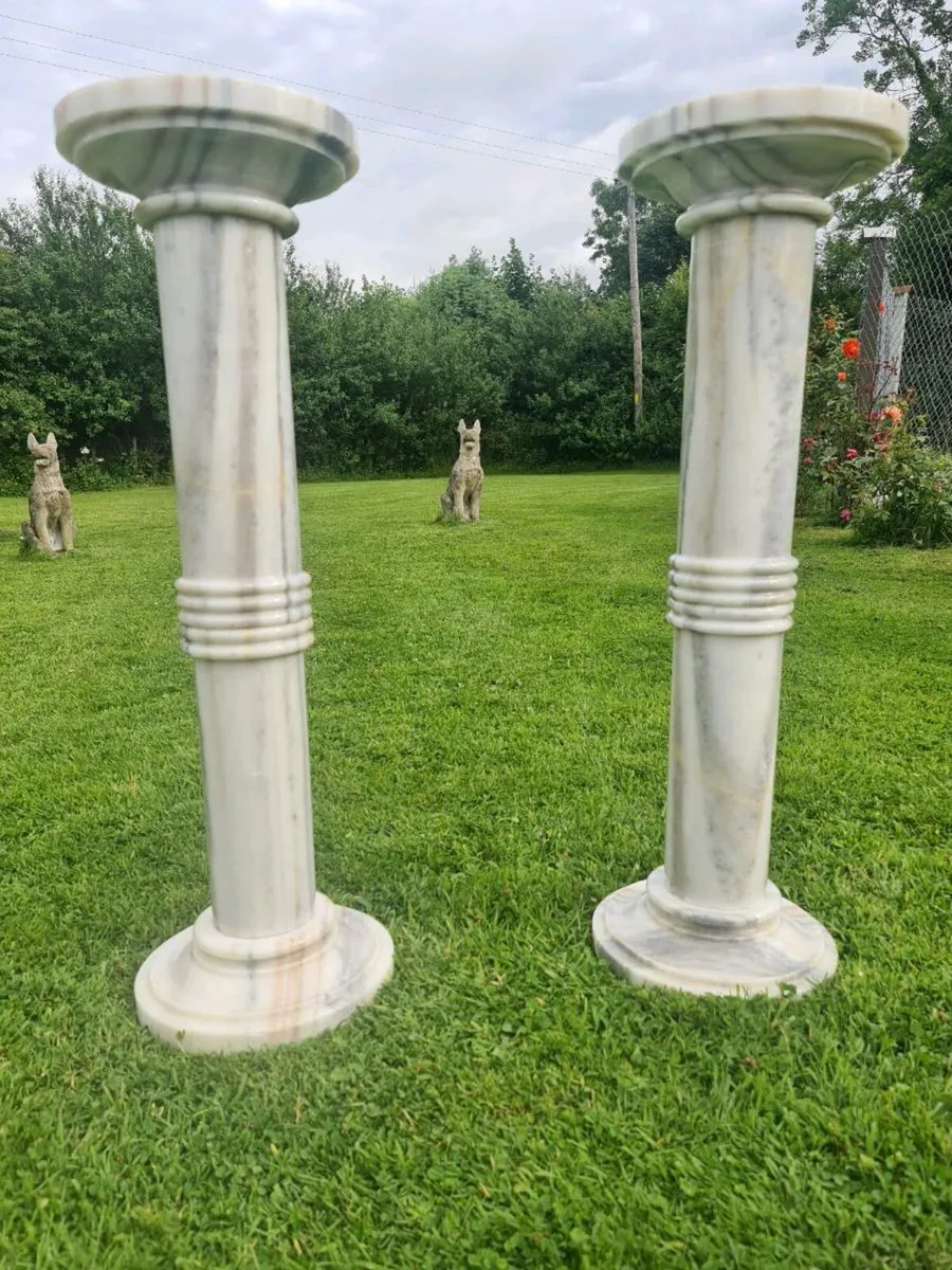 Solid marble pedestals - Image 1