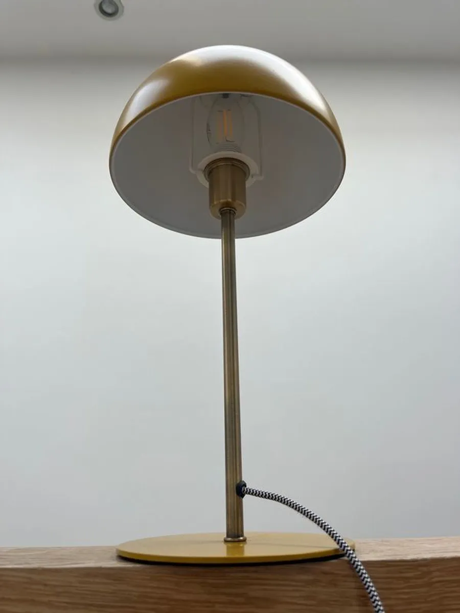 Yellow Table Lamps Pair - Image 3