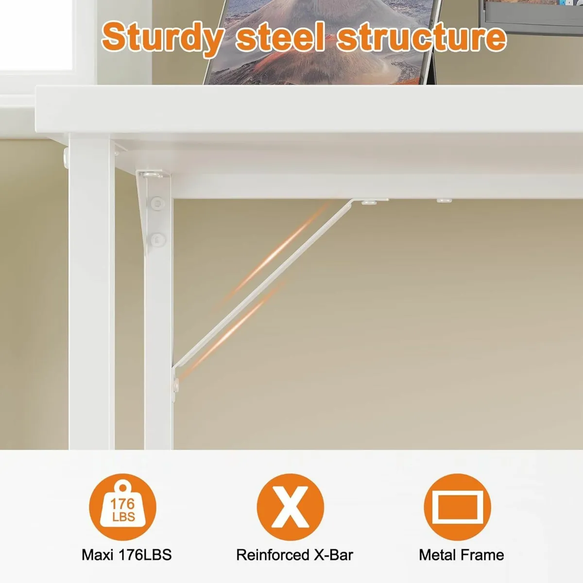 120cm Computer Gaming Desk Home Office Desk Study - Image 2