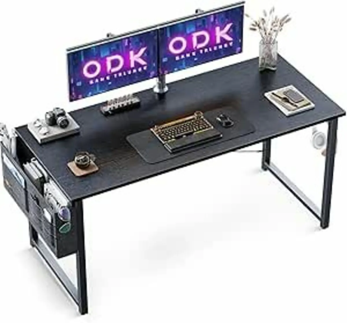 Computer Writing Desk Office Table Black 120x48cm - Image 2