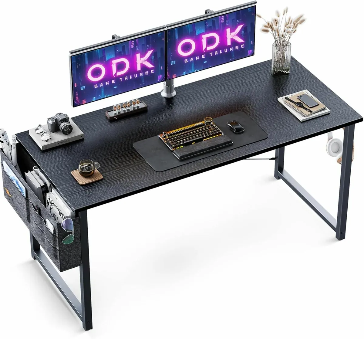 Computer Writing Desk Office Table Black 120x48cm - Image 1