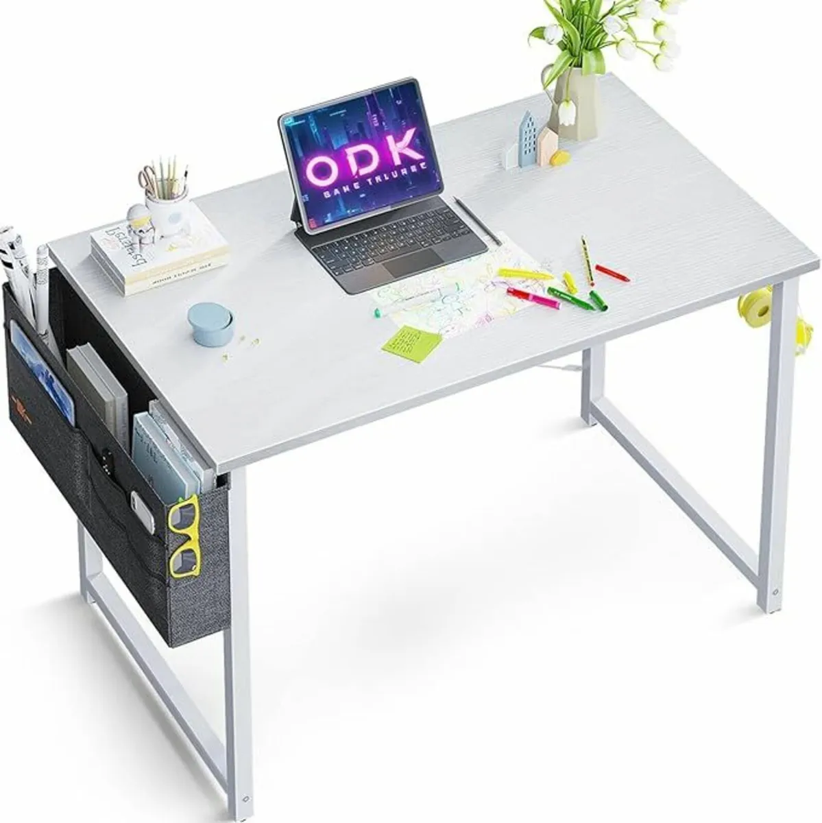Computer Desk 80x40 cm Office Desk Computer White - Image 1