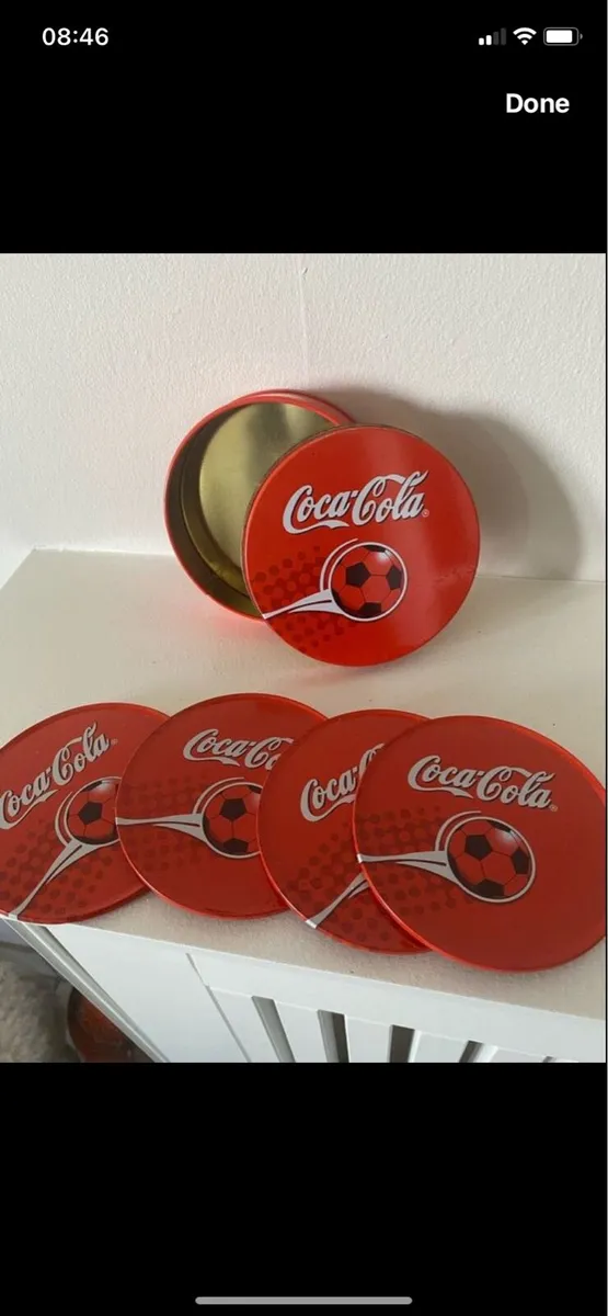Coca Cola Football Coasters Set - Image 1