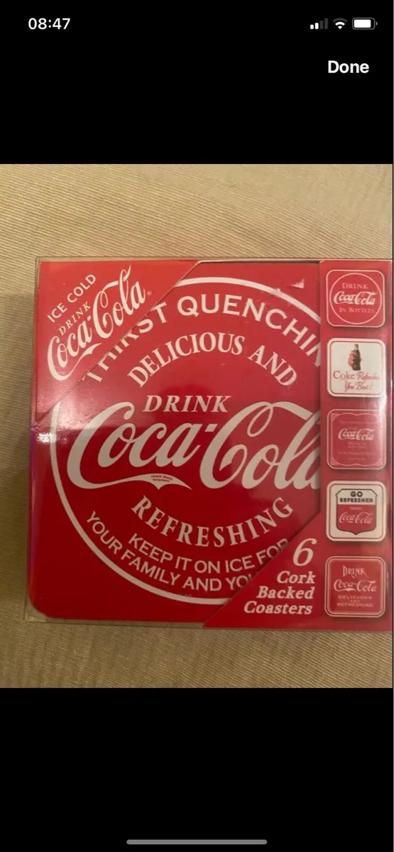 New Coca Cola Cork Backed Coasters - Image 1