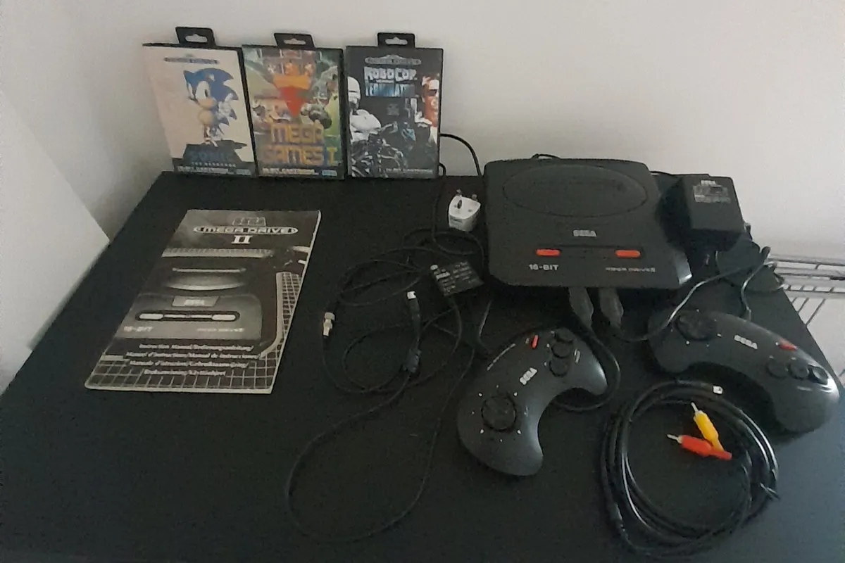 Retro Sega Megadrive 2 Console made in 80s - Image 1