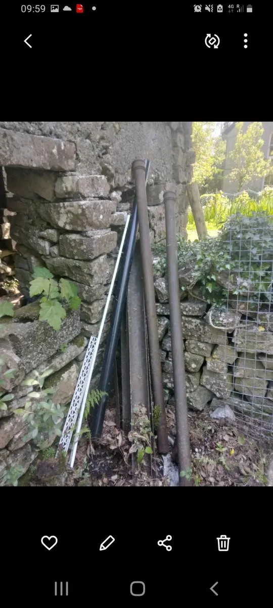 Cast iron eve runs and down pipes - Image 1