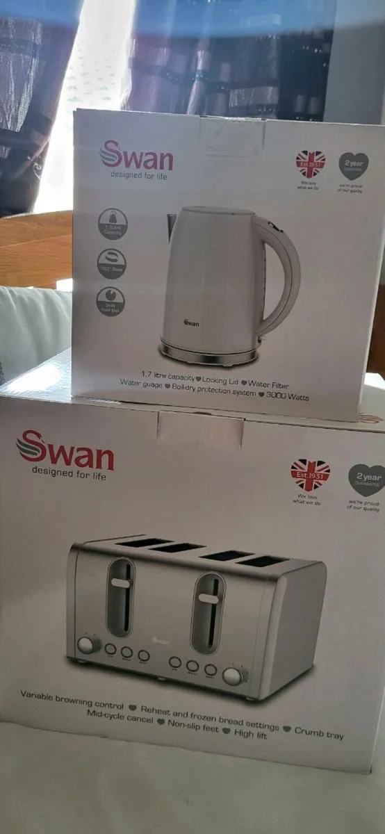 Swan Kettle and toaster - Image 1