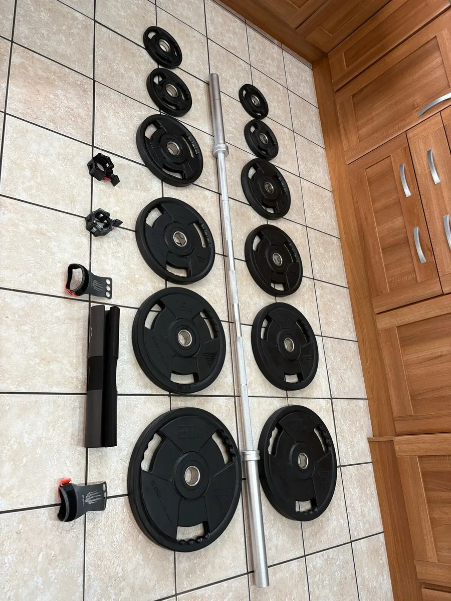 HIGH END URETHANE COMMERCIAL OLYMPIC WEIGHT SET! - Image 1