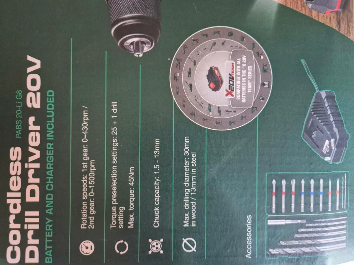 Parkside cordless 20V power drill - Image 2