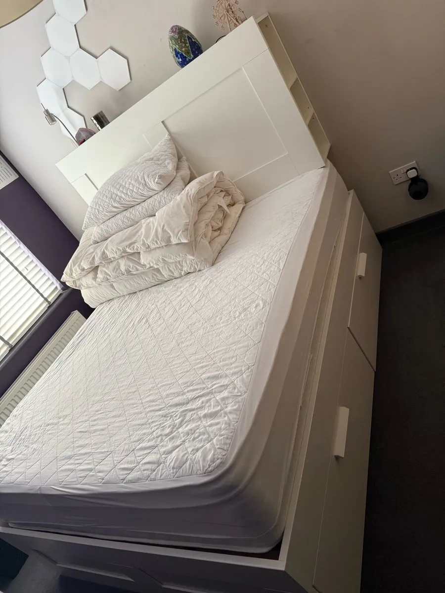 IKEA Brimnes 5ft (king) Bedframe with storage - Image 2