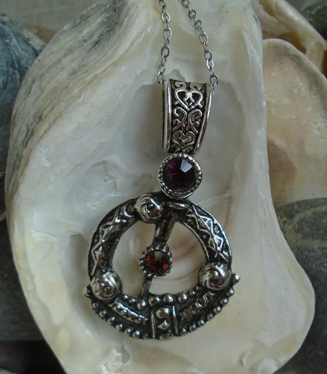 Upcycled necklace,Tara brooch necklace,Jewellery - Image 1
