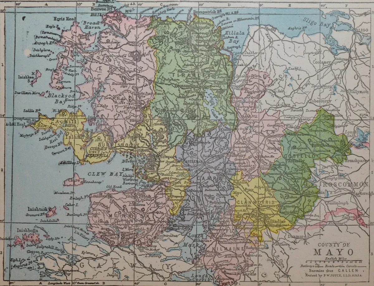 County Mayo 1905 Antique Map - Image 2
