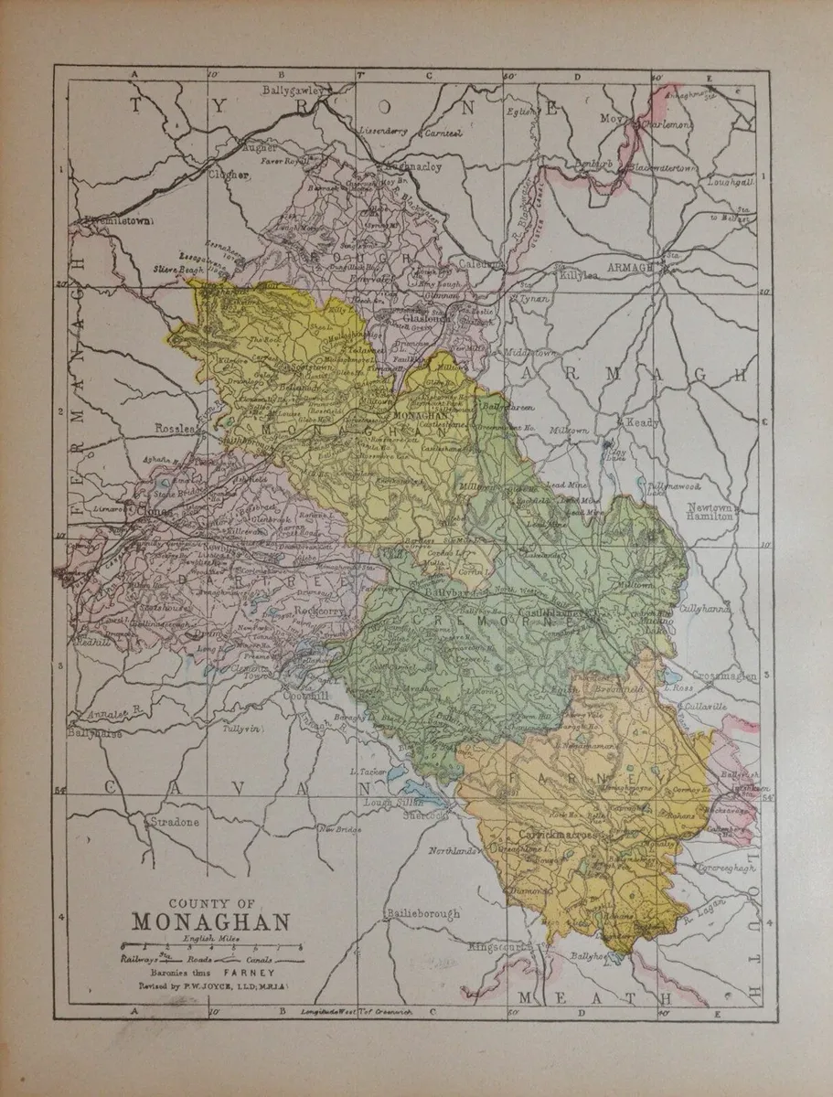 County Monaghan 1905 Antique Map - Image 1