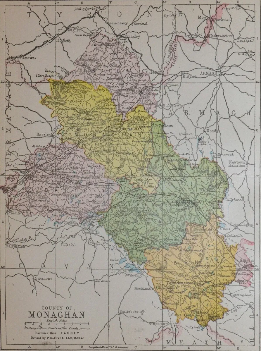 County Monaghan 1905 Antique Map - Image 2