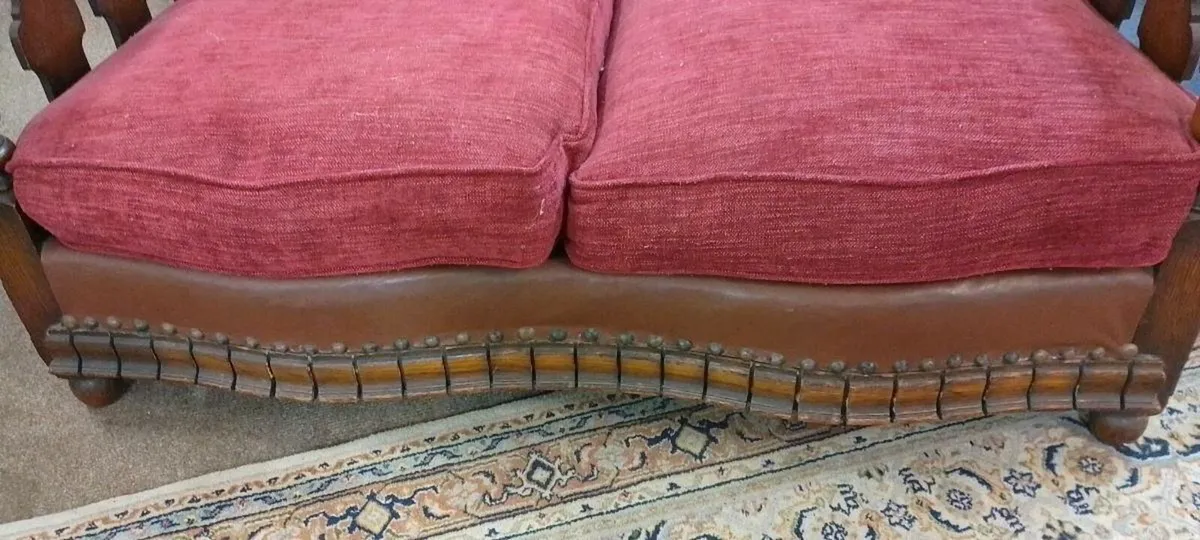 Early 20th Century Two Seat Low Sofa - Image 2