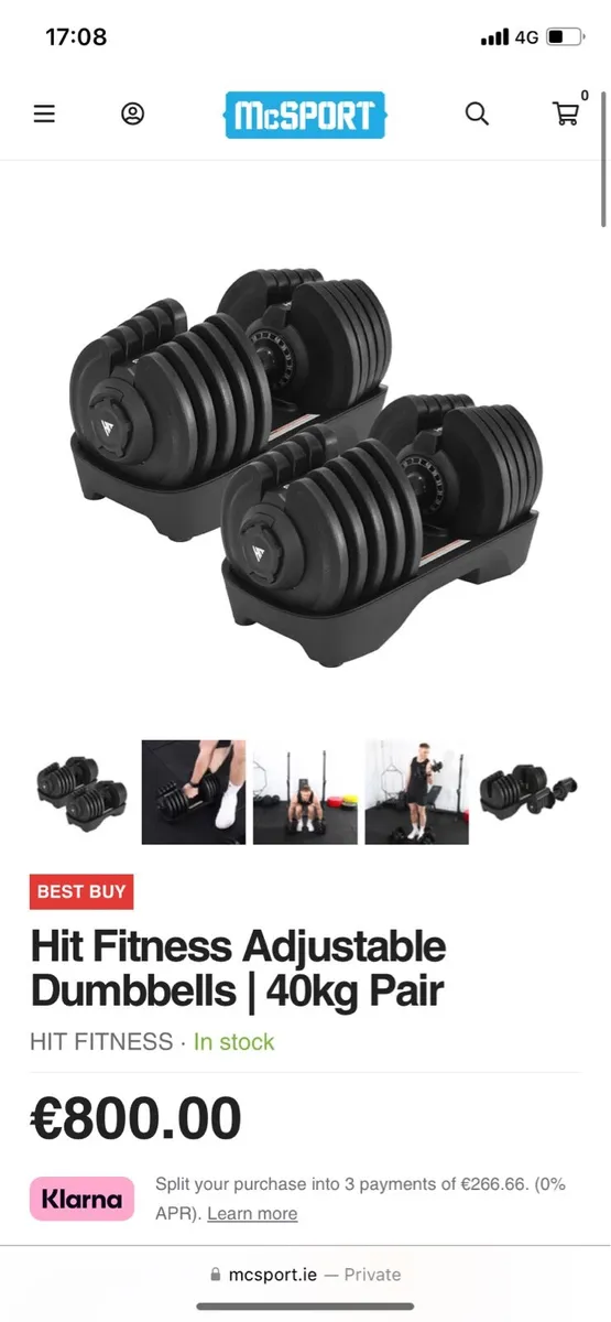 40KG ADJUSTABLE DUMBBELLS (NEED GONE TODAY) - Image 4