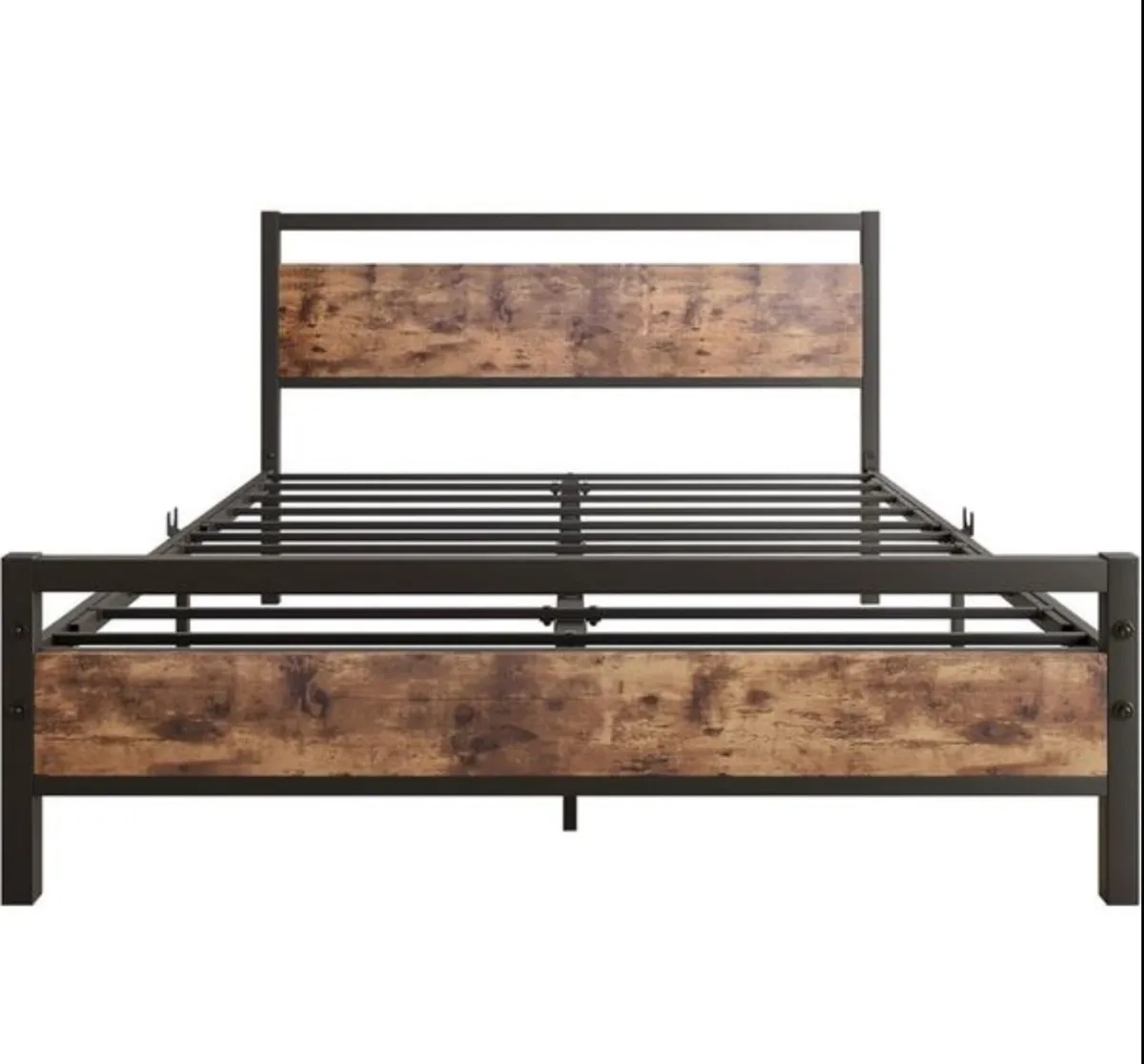Double Bed Frames with Wood Headboard - Image 2