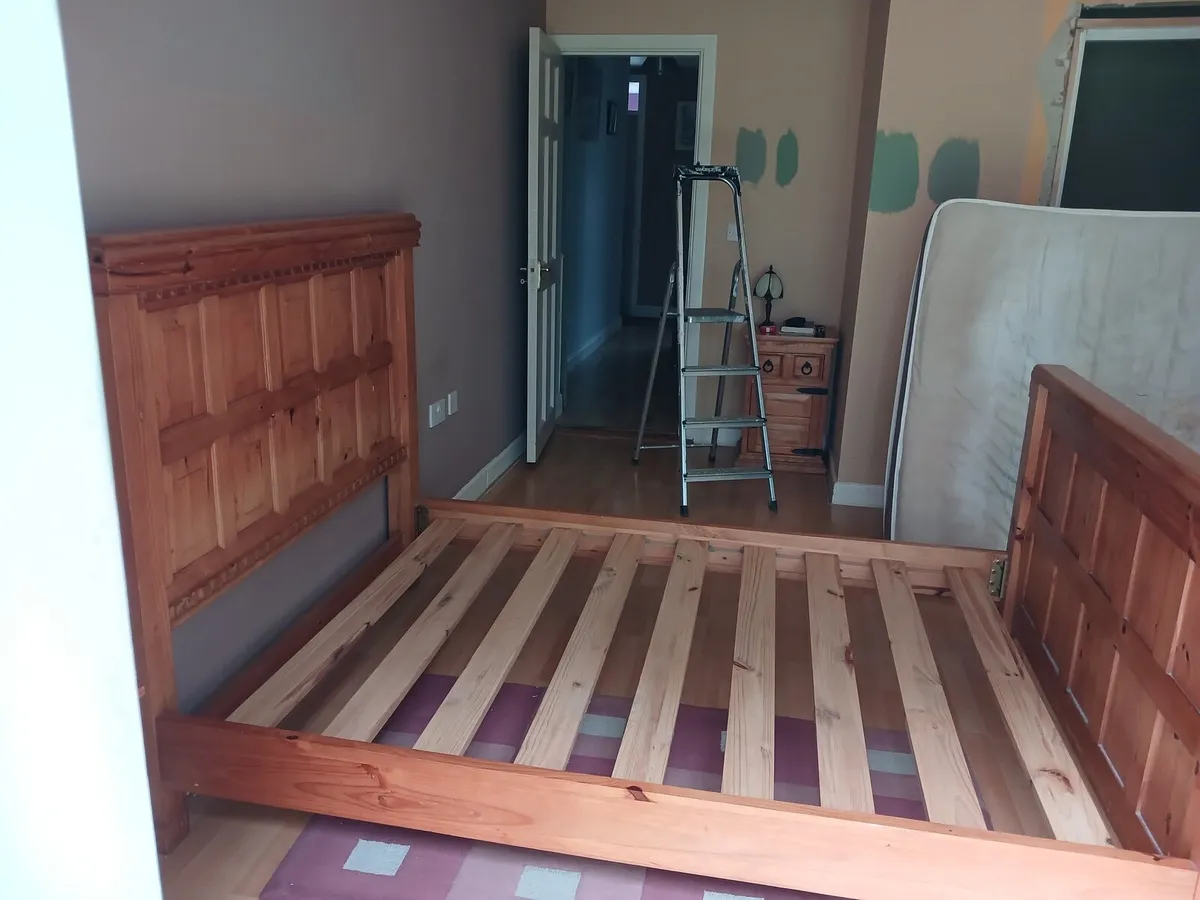 Pine double bed - Image 2