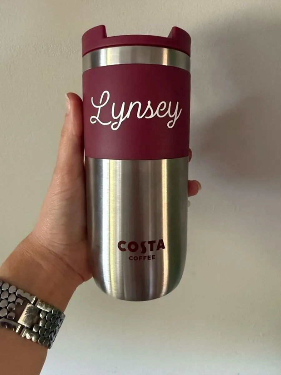 Costa coffee personalised travel cup mug gift - Image 1