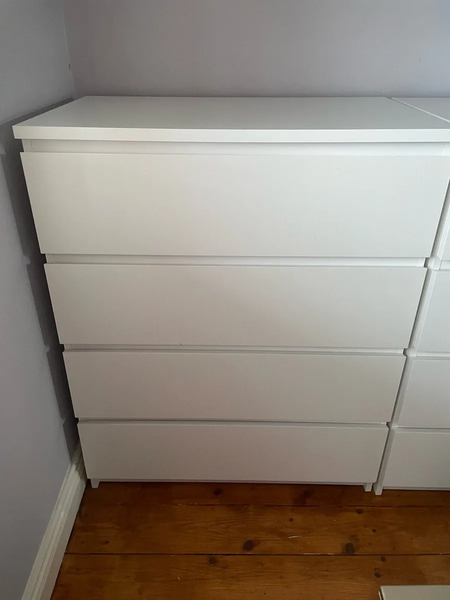 2 x IKEA Malm 4 Drawer Dressers - Image 1